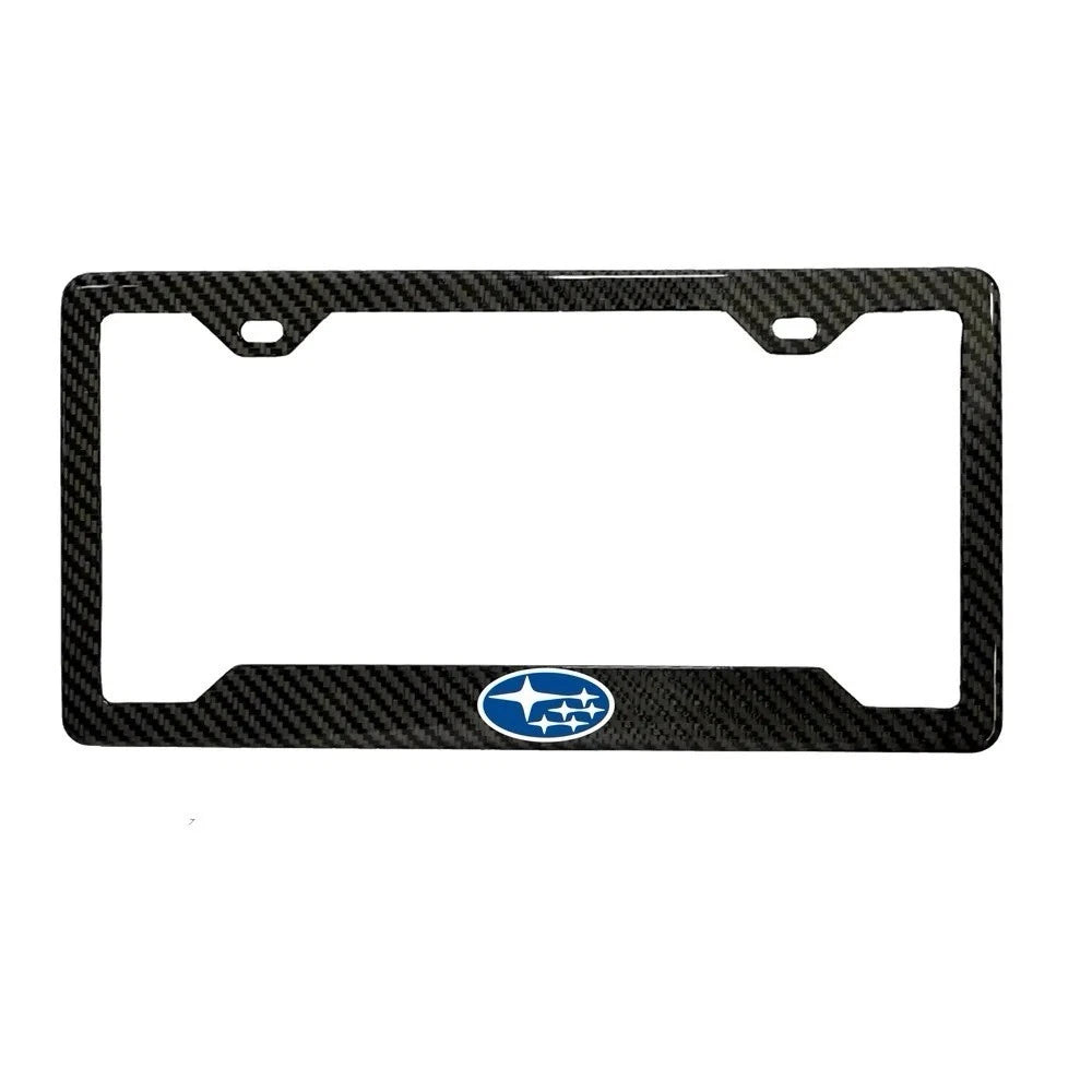 SUBARU 100% REAL CARBON FIBER CAR LICENSE PLATE FRAME