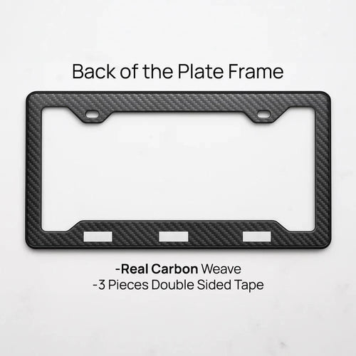 AMG 100% REAL CARBON FIBER CAR LICENSE PLATE FRAME
