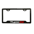 TYPE S 100% REAL CARBON FIBER CAR LICENSE PLATE FRAME