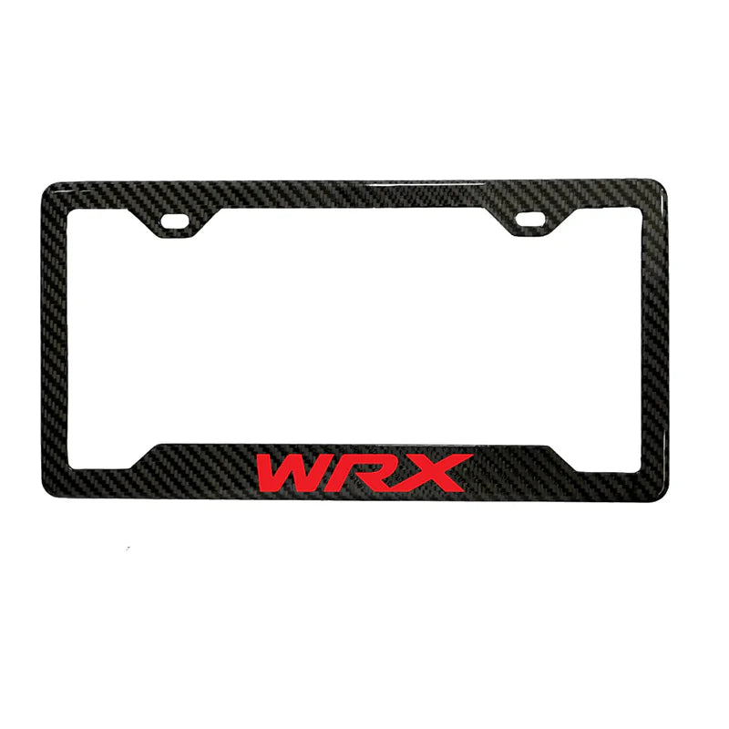 SUBARU WRX RED 100% REAL CARBON FIBER CAR LICENSE PLATE FRAME